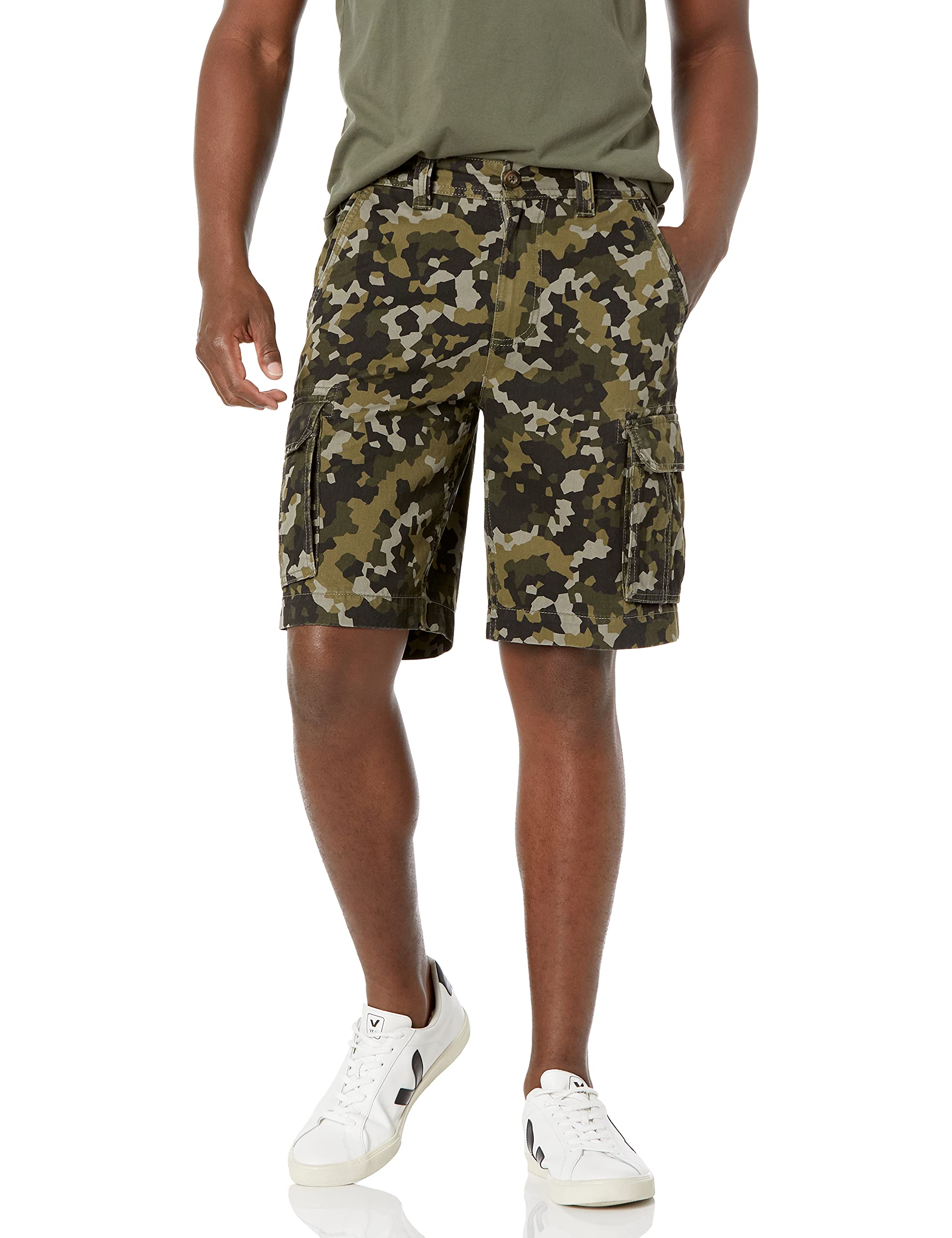 Amazon Essentials Men's Classic-Fit 10” Cargo Shorts - Comfortable Casual Summer Shorts for Outdoor Activities, Hiking, Travel & Everyday Wear