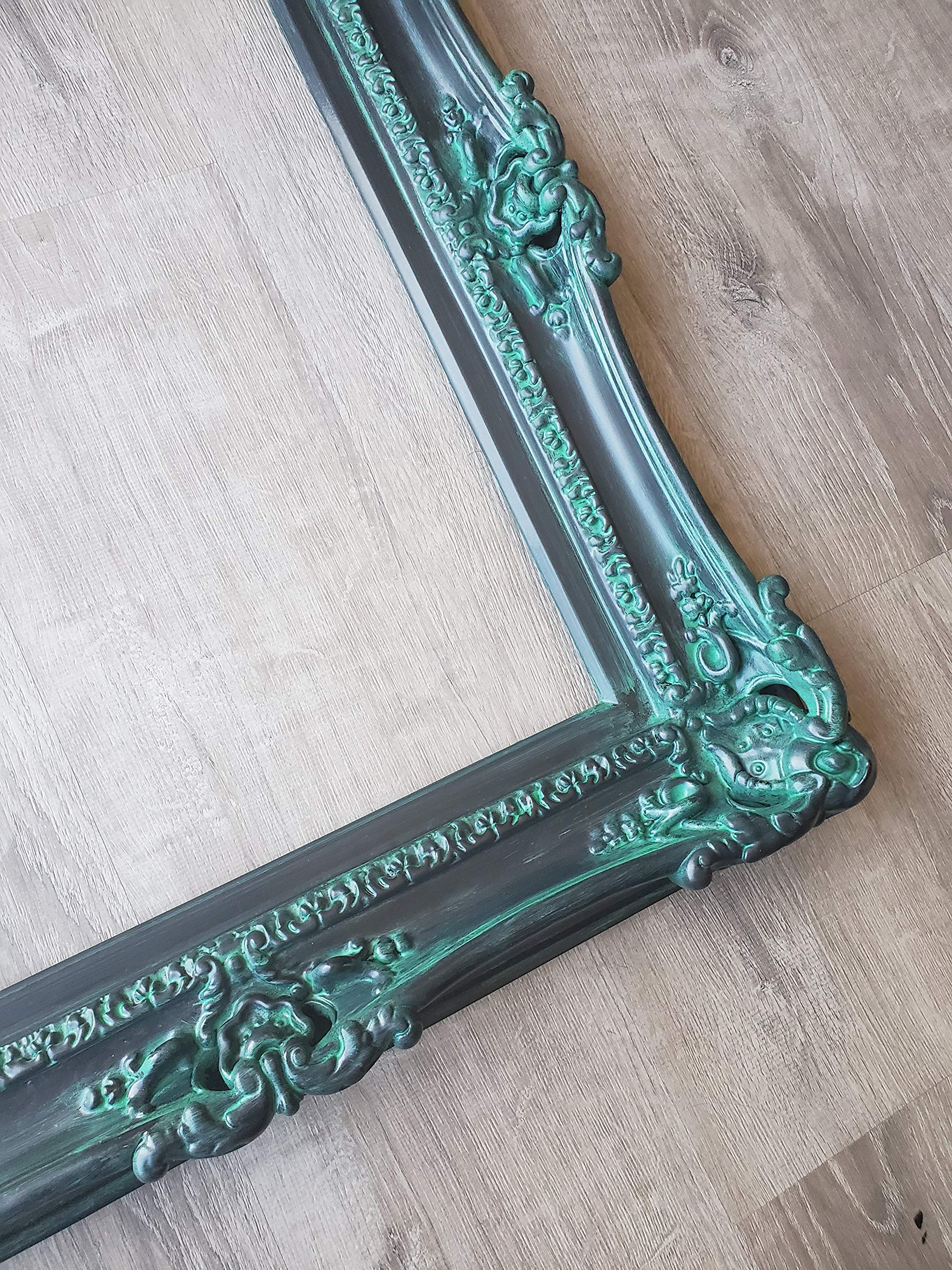 16x20 Baroque Picture Frame - Elegant Ornate Wall Art Frame for Canvas & Mirror with Antique Black Patina - Perfect for Living Room, Bedroom & Gallery Decor