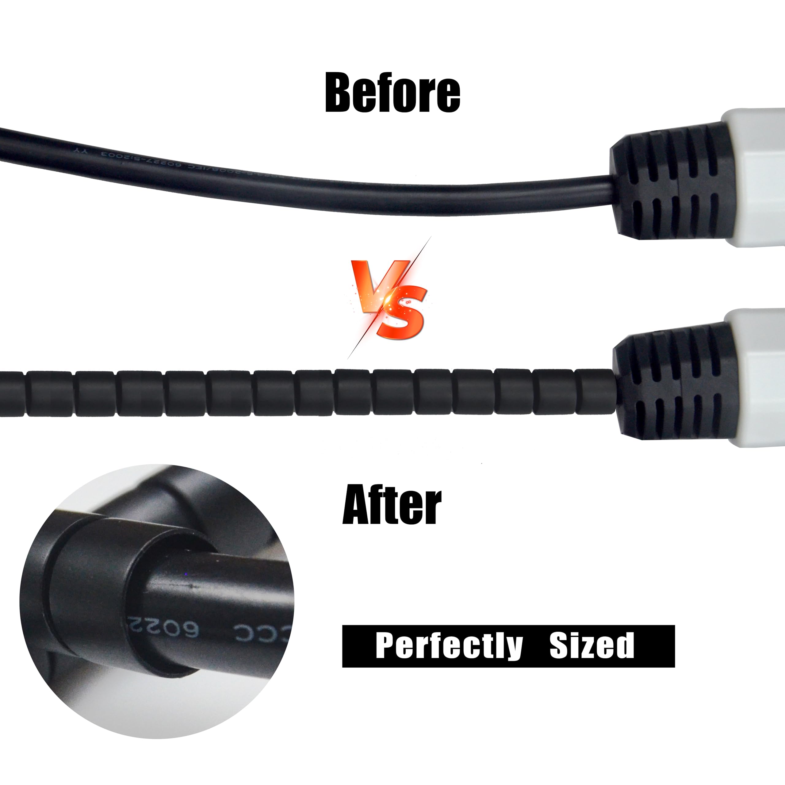 23FT EV Charger Cable Protector - Heavy Duty Electric Car Charging Cord Sleeve | Wear & UV Resistant | Pet Proof & Flexible Design | Prevents Tread & Door Damage | Perfect for Home & Public Charging Stations