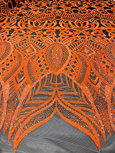 Orange on Black Mesh