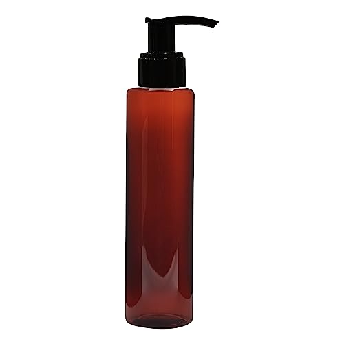 Amber Bottles with Black Pump 1