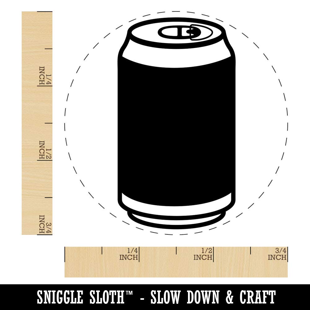3/4 Inch Small Soda Pop Beer Can Rubber Stamp for DIY Crafting, Scrapbooking & Planner Decoration - Perfect for Journals, Cards & Party Invitations