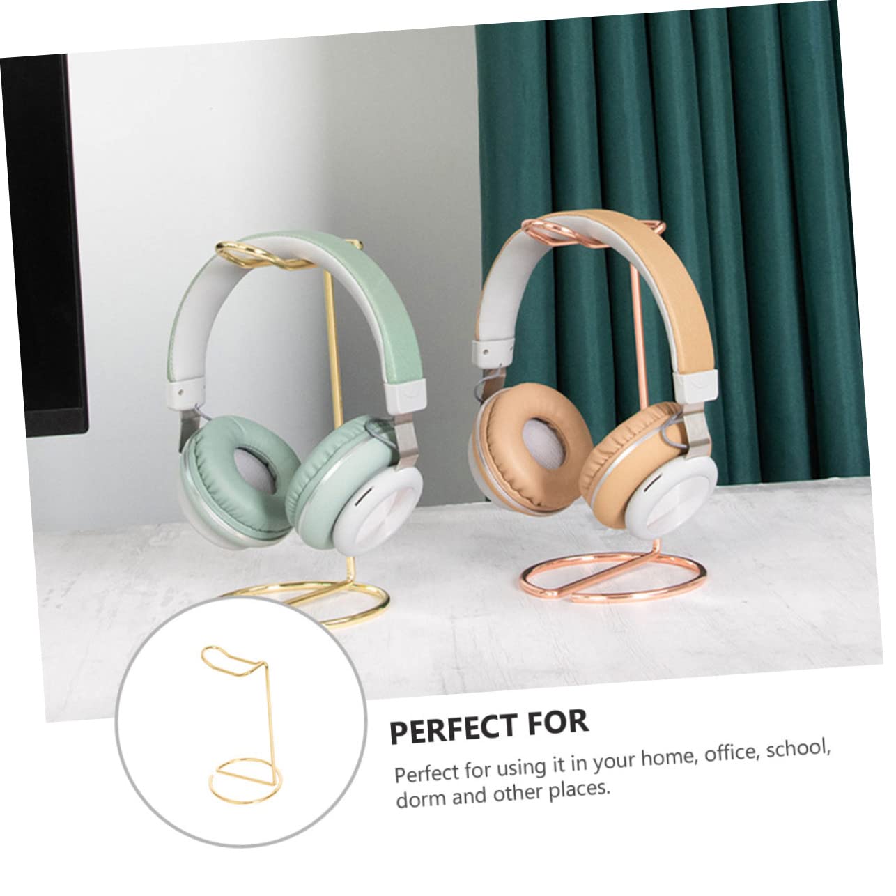 ORFOFE Stylish Alloy Headphone Hook - Universal Headset Holder Stand for Computer Desk, Gaming Setup & Office Organization - Perfect for Headphone Storage & Cable Management