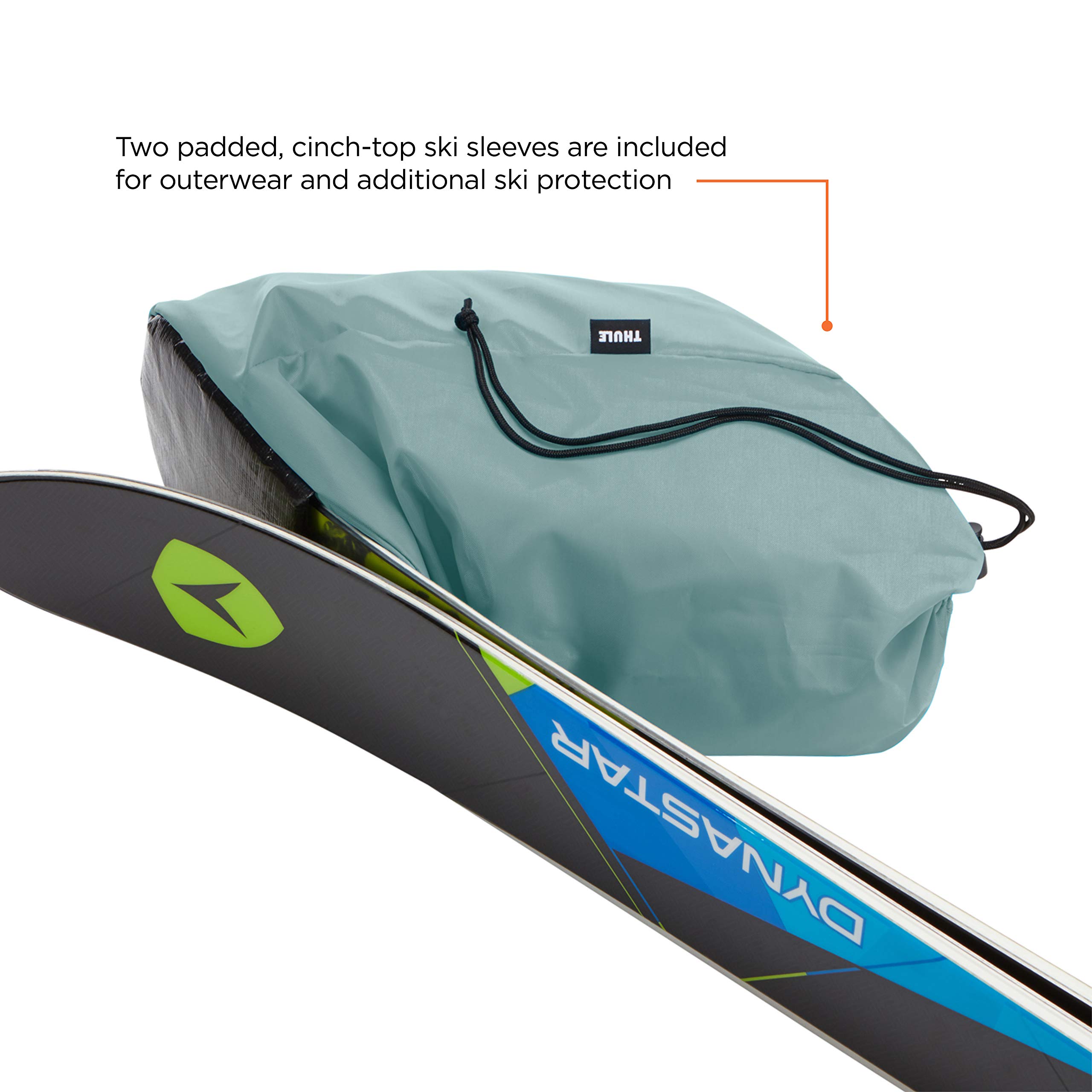 Thule RoundTrip Ski Bag - Durable Travel Ski Bag for Airplane & Car Transport - Perfect for Winter Sports & Ski Vacations