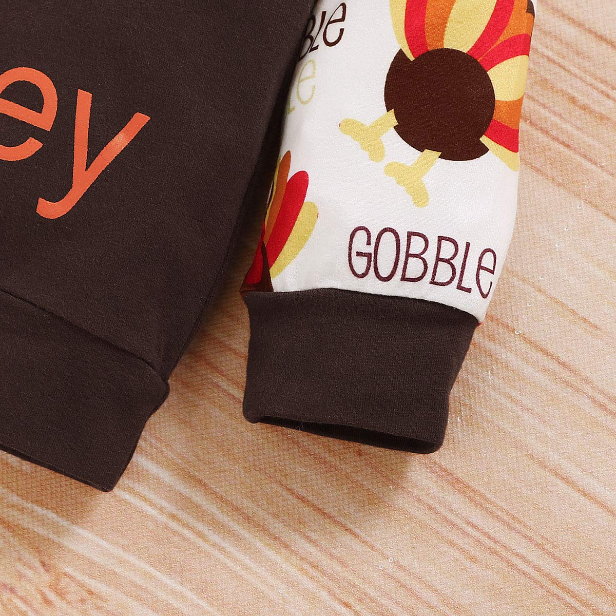 Thanksgiving Baby Boy Outfit - Turkey Print Toddler Clothes for Holiday Photos