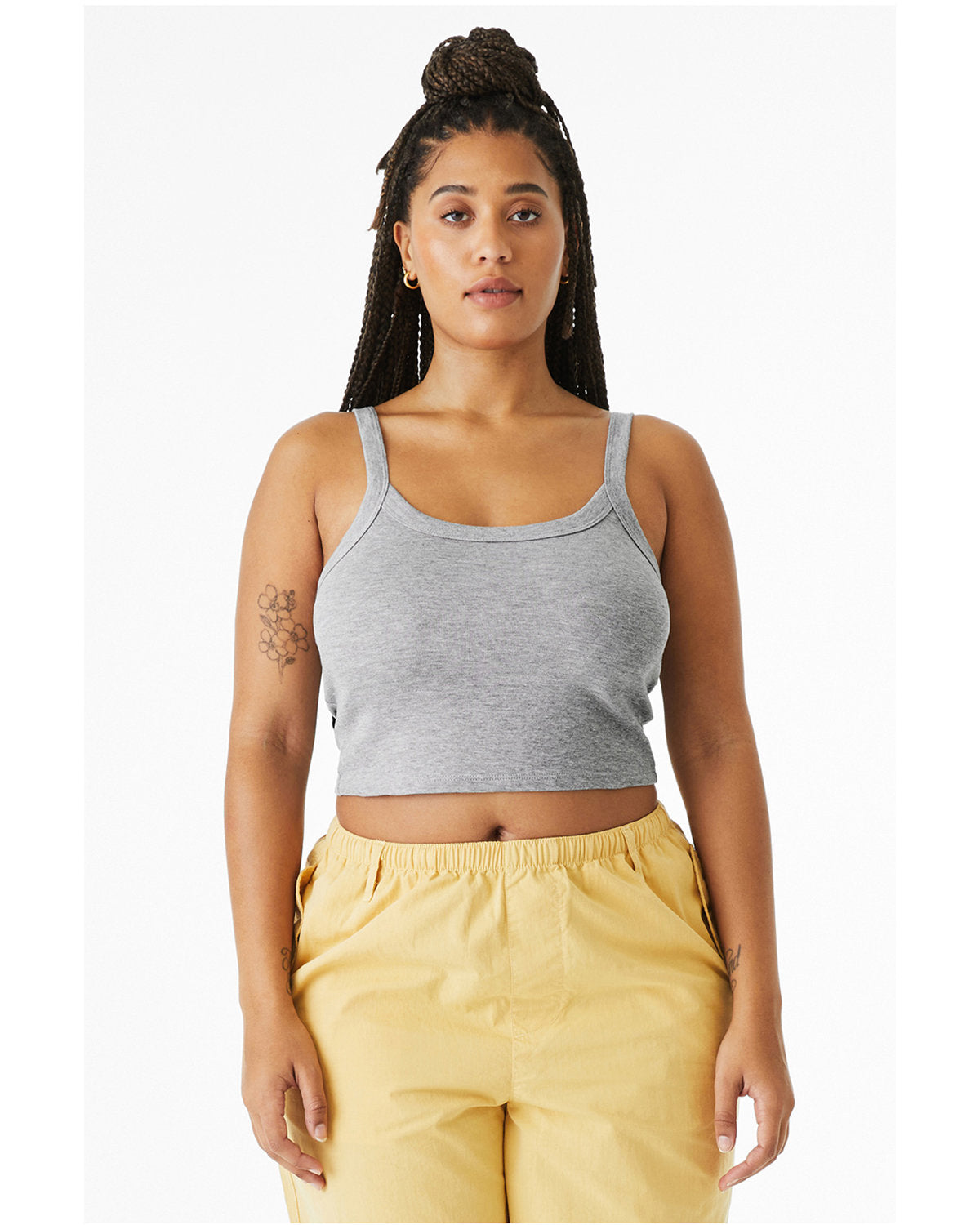 Bella + Canvas 1012BE Women's Micro Ribbed Scoop Neck Tank Top - Soft Stretch Casual Tee for Yoga, Gym & Everyday Wear