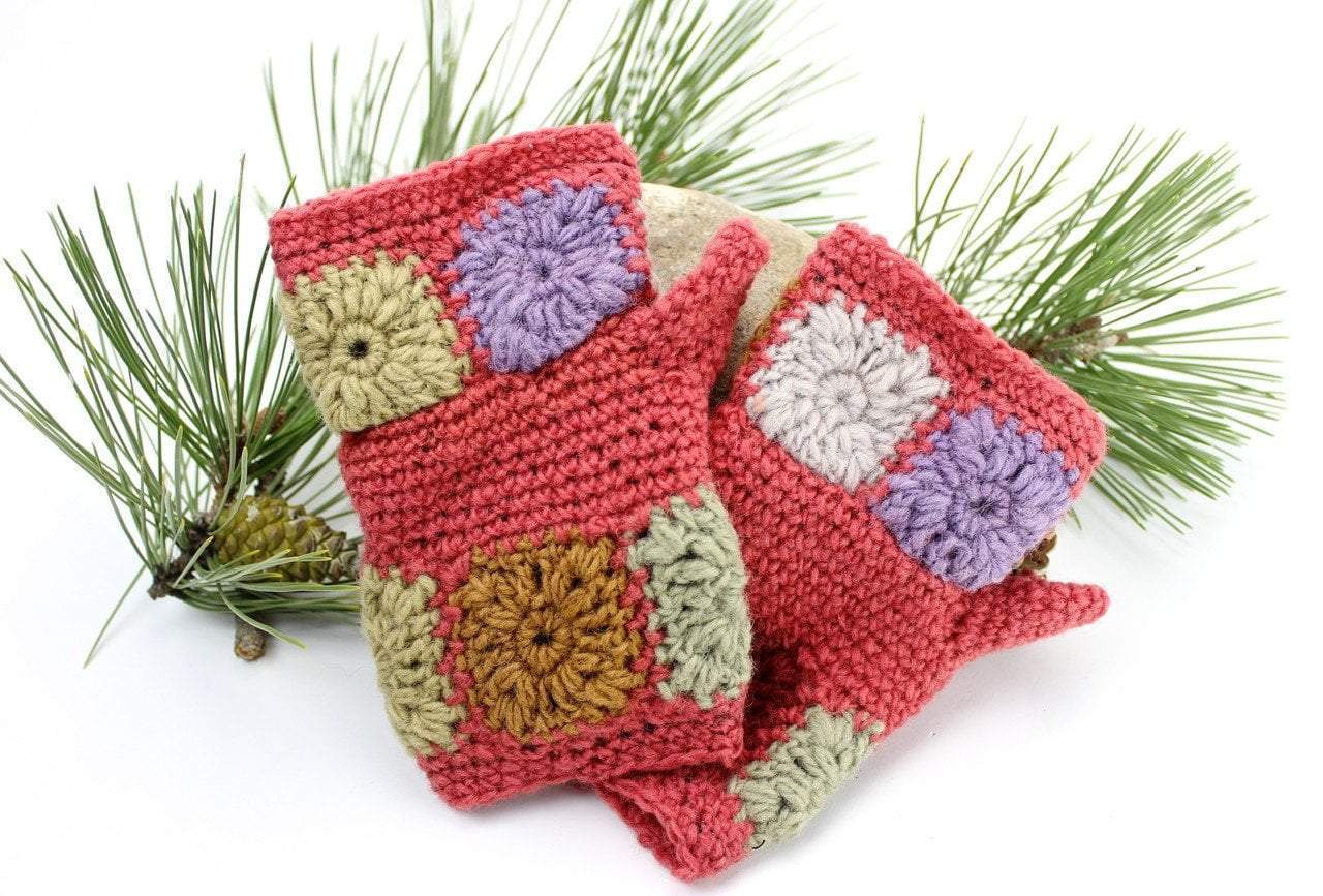 Dusty Rose Fingerless Gloves for Women - Soft Knit Mittens for Typing, Driving & Cold Weather - Stylish Hand Warmers