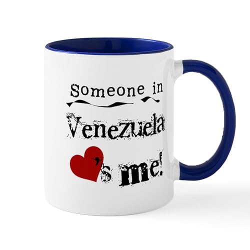 White/Navy Inside - Venezuela Loves Me Mug