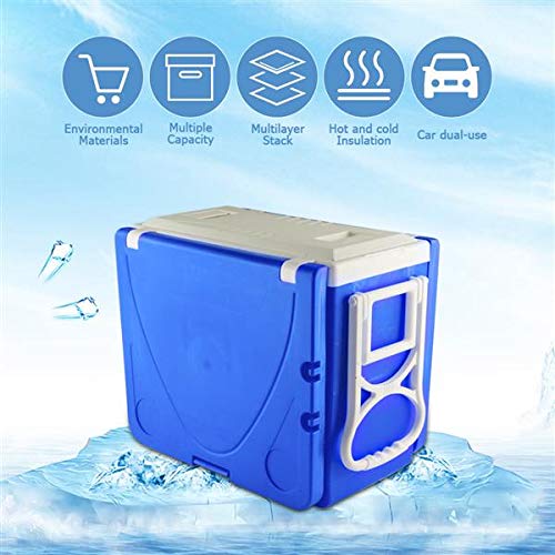 Insulated Rolling Cooler with Table & 2 Foldable Camping Chairs - Portable Beverage Cooler for Picnics, Camping, Fishing, Tailgating & Outdoor Adventures (Blue)