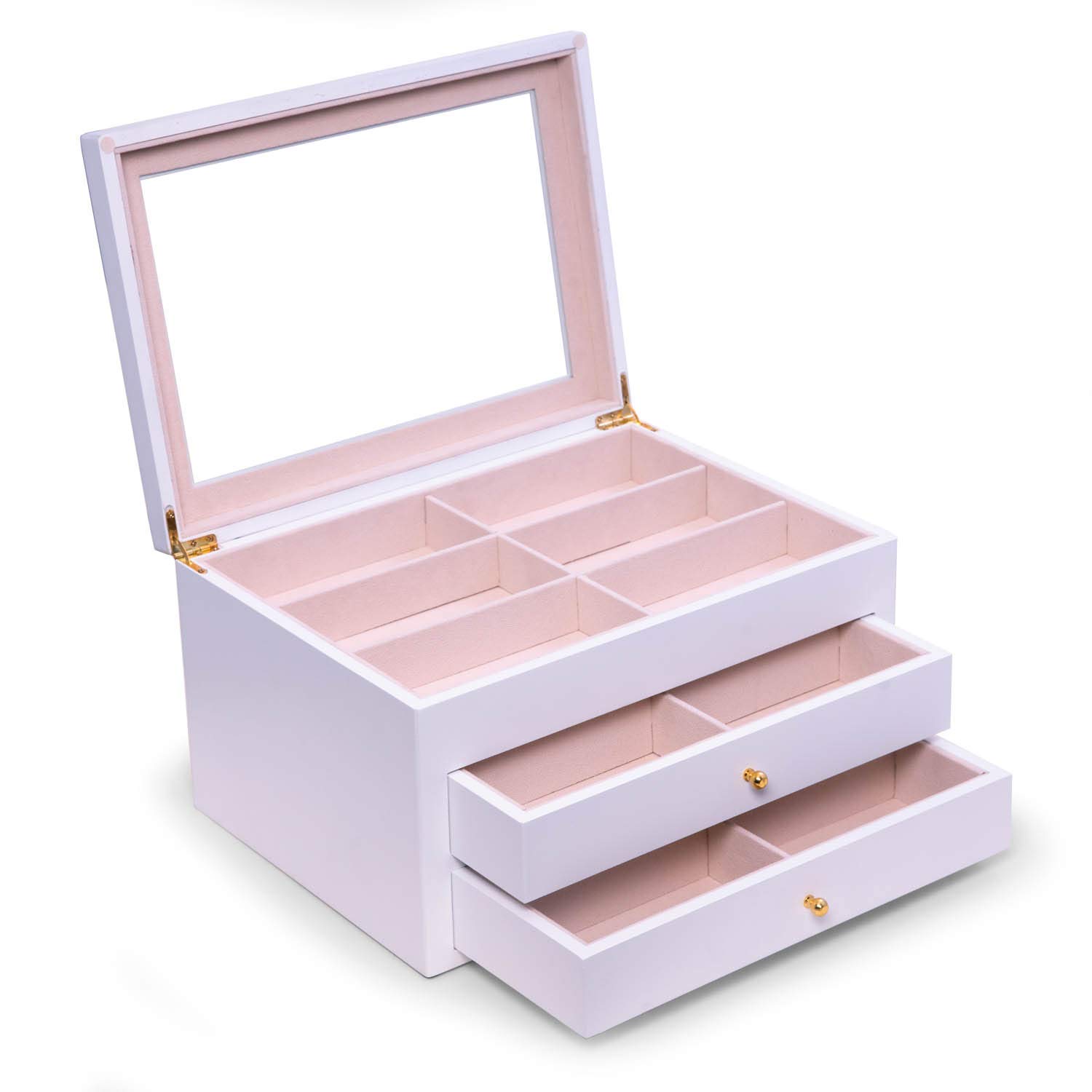 Premium 18-Slot Wooden Eyeglass & Sunglass Storage Box - Extra Large Slots with Soft Velour Lining - Luxury Dresser Organizer for Glasses Collection - Perfect for Bedroom, Office & Travel Organization