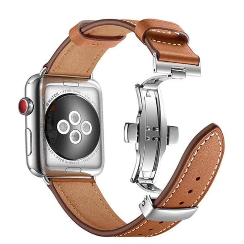 Premium Genuine Leather Strap for Apple Watch - Durable & Stylish Replacement Band for Workout, Office & Everyday Use