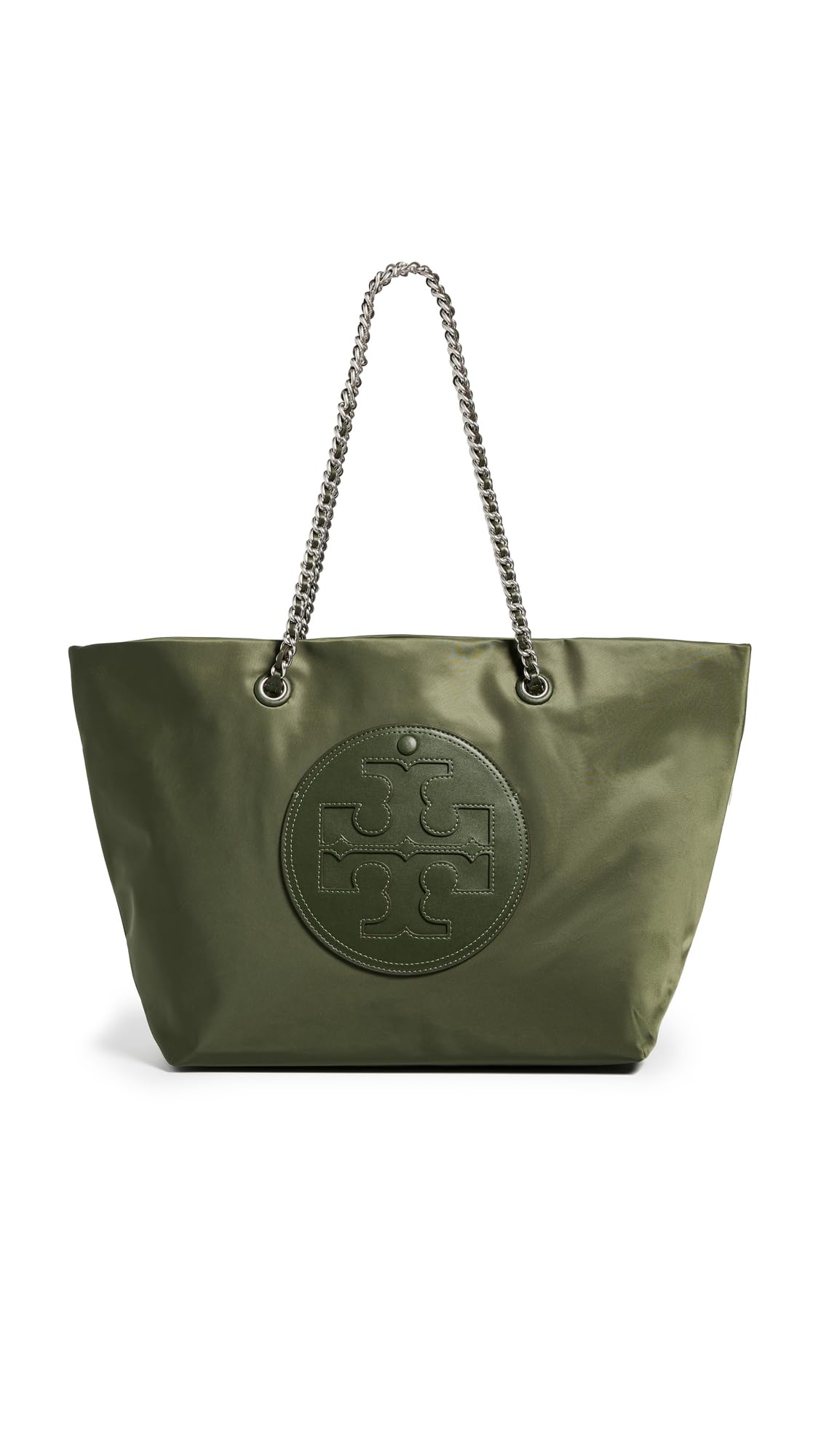 Tory Burch Ella Chain Tote Bag for Women - Stylish Leather Shoulder Bag with Gold Chain Strap, Perfect for Work, Travel & Everyday Use