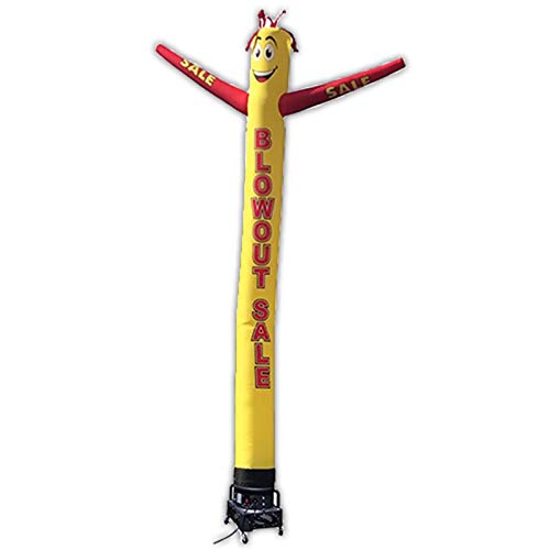 20ft Inflatable Tube Man Dancing Air Dancer with 1HP 2-Speed Blower - Yellow Wacky Waving Inflatable Arm Flailing Tube Man - Perfect for Car Dealerships, Grand Openings, and Advertising Events