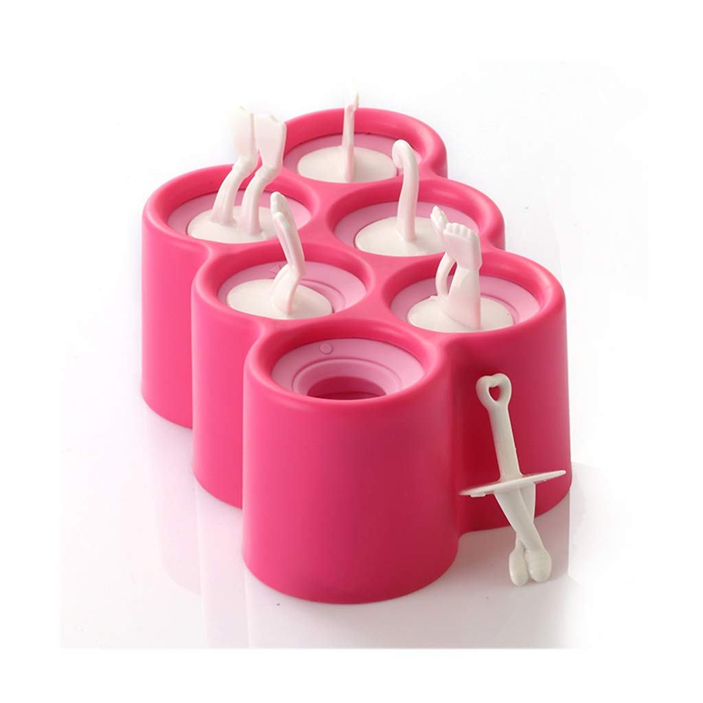 WENMENG2021 Silicone Ice Cube Trays with Lids - 6 Animal Shaped 3D Popsicle Molds in One Tray, BPA Free & Easy Release Ice Cream Maker for Cocktails, Lemonade, and Party Drinks (Color: E)