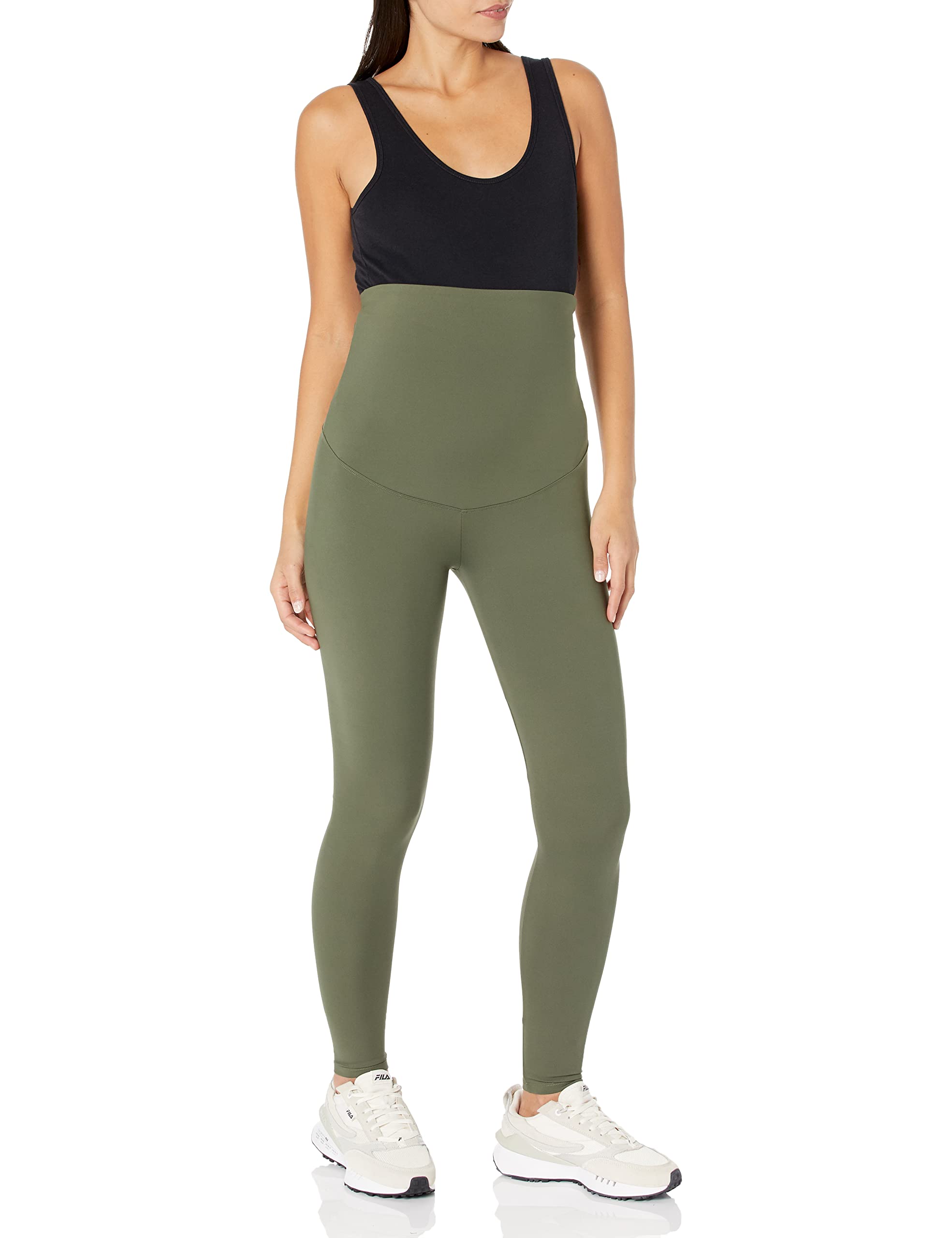 Amazon Essentials Women's Active Sculpt Full-Length Maternity Yoga Leggings - Comfortable Stretchy Pregnancy Workout Pants for Yoga, Gym & Everyday Wear
