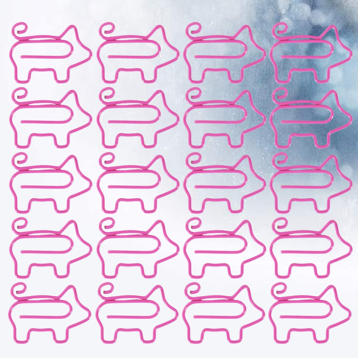 Operitacx 100pcs Metal Pig-Shaped Paper Clips - Decorative Office Supplies for Home, School & Office Organization - Fun Stationery for Notes, Documents & Bulletin Boards