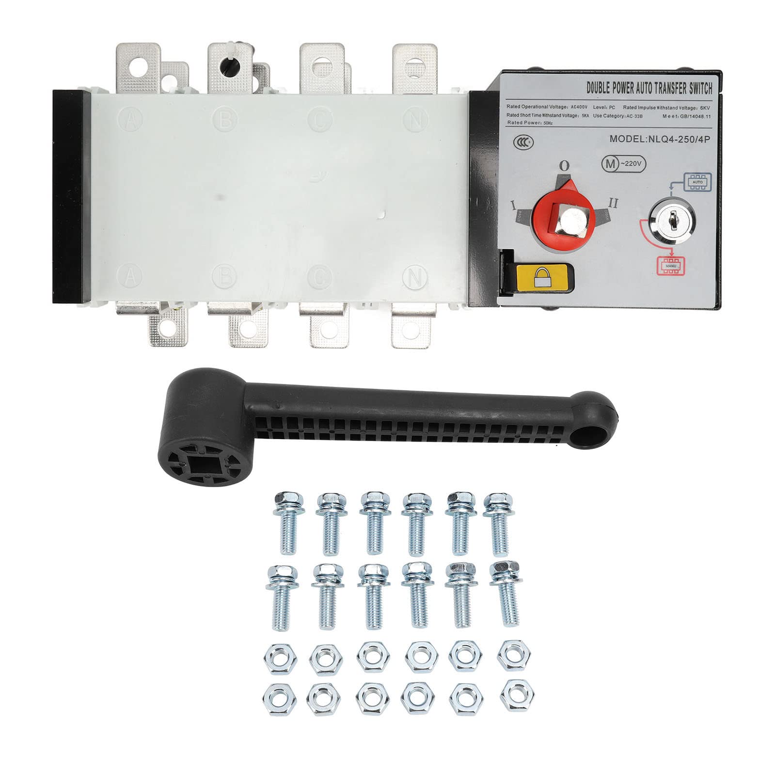 250A Automatic Transfer Switch AC400V for Home & Commercial Backup Power - Reliable Power Transfer Solution for Generators & Solar Systems