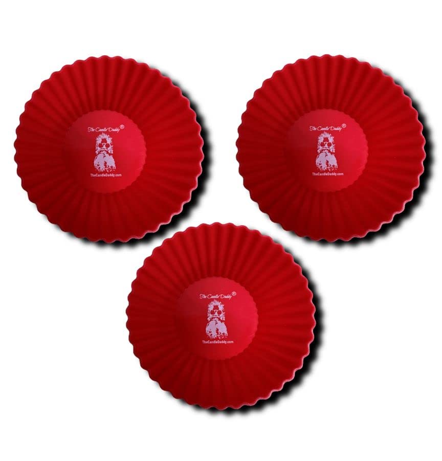 Red Silicone Wax Warmer Liners (3-Pack) - Reusable & Must-Have for Wax Melt Lovers - Fits All Wax Warmers - Perfect for Home Aromatherapy & Gift Giving