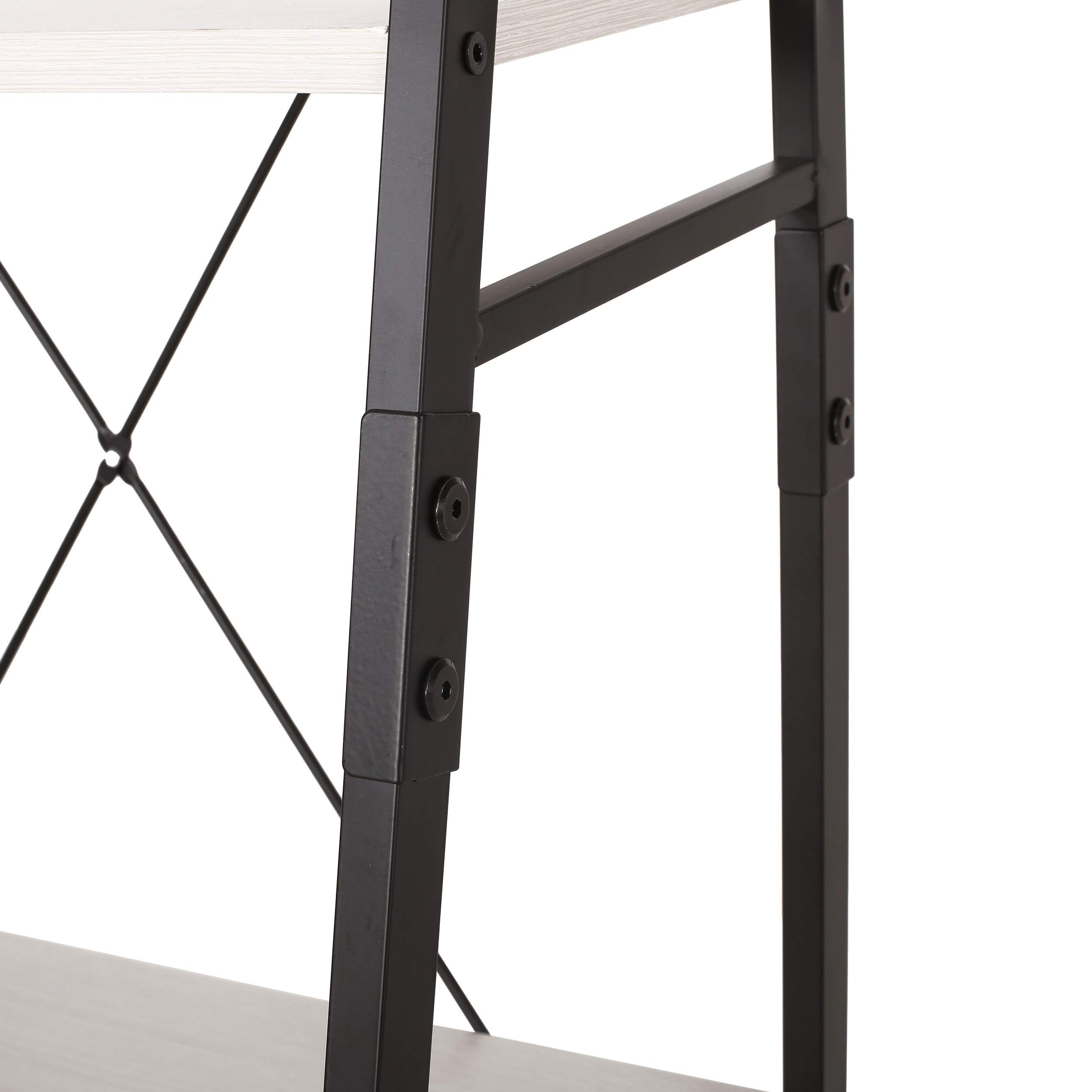 Christopher Knight Home Newnan 5-Shelf Bookcase in Black & White - Stylish Storage for Living Room, Office, or Study