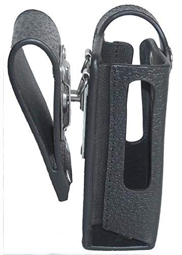Durable Leather Carry Case for Motorola MOTOTRBO XPR 7350e Two-Way Radio - Swivel Belt Loop & Non-Display Design - Perfect for Construction, Security & Outdoor Work