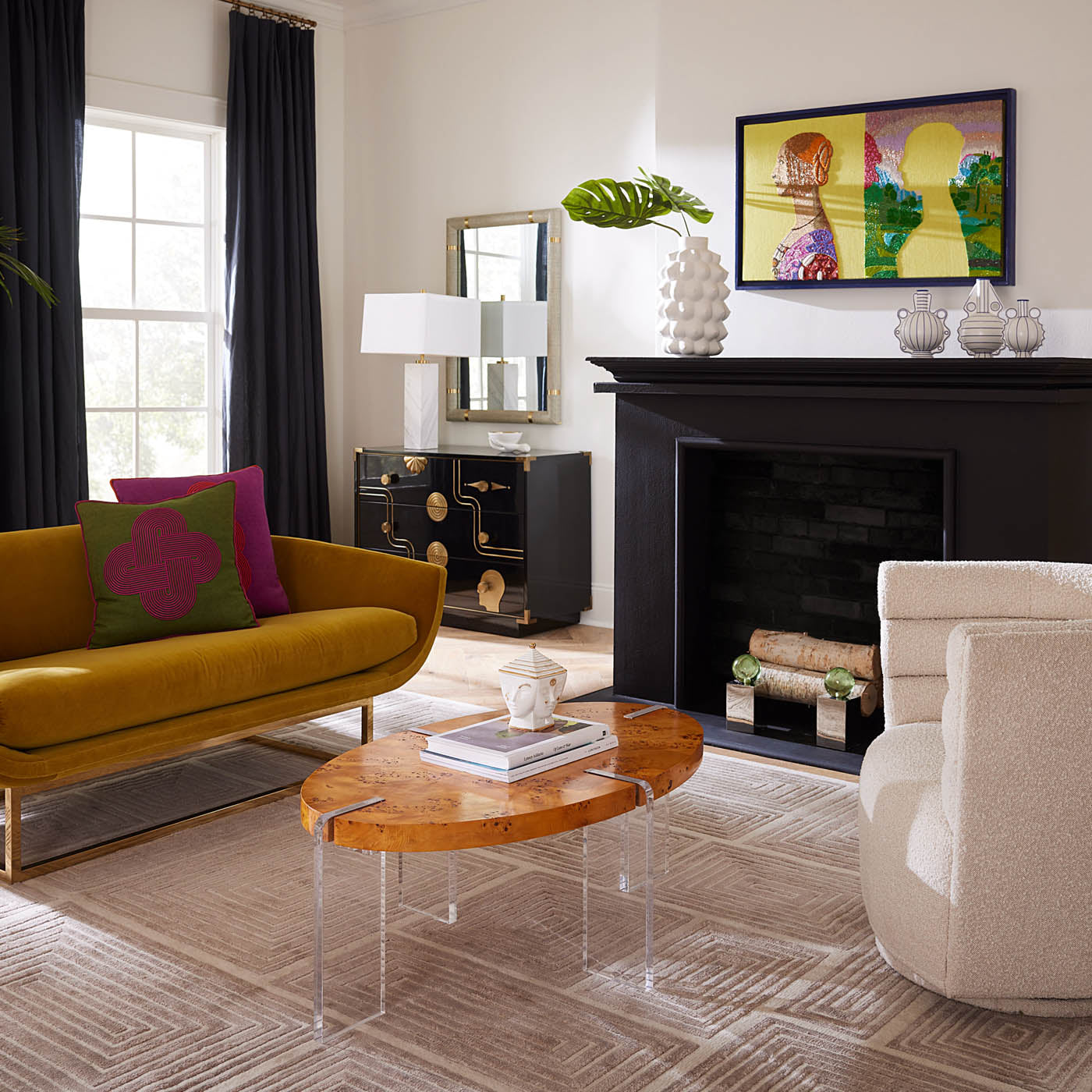 Modern Bond Oval Cocktail Table - Stylish Coffee Table for Living Room, Lounge & Office - Perfect for Entertaining & Relaxation