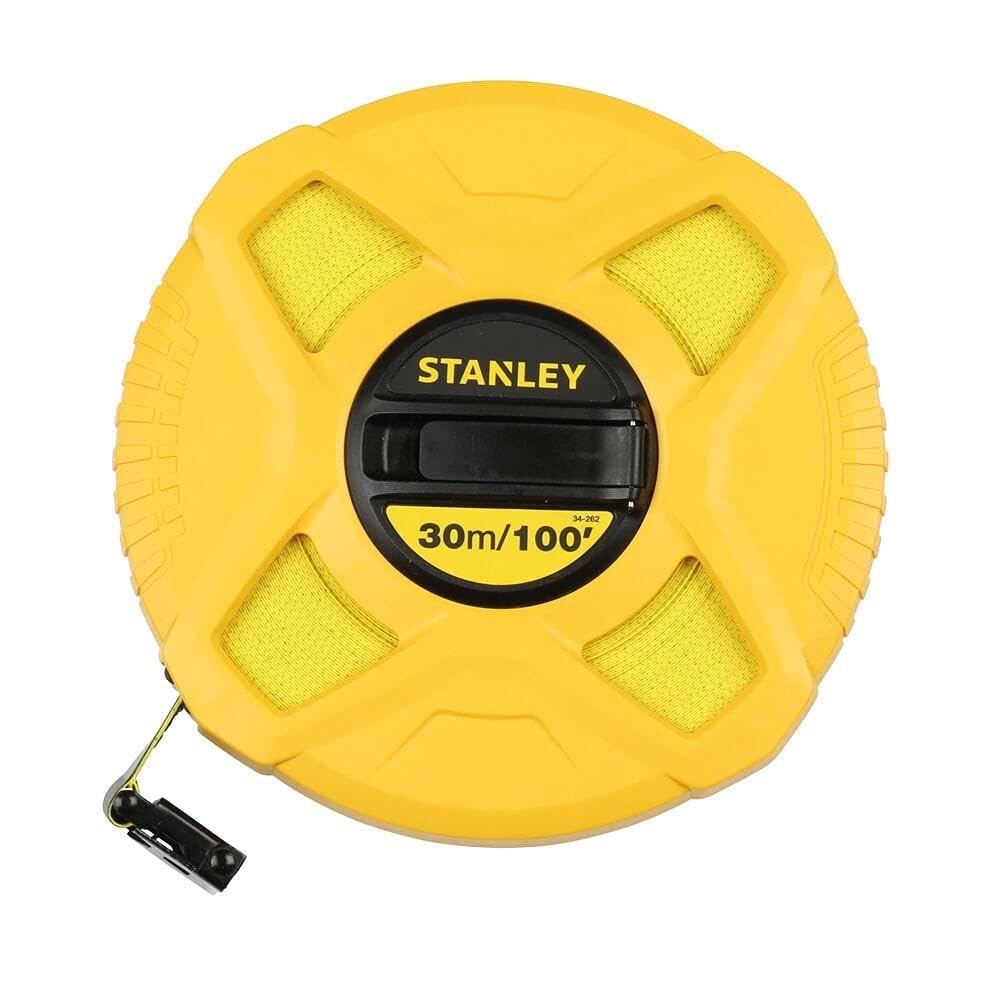 STANLEY 100 ft/30 m Fiberglass Measuring Tape - Heavy Duty, Durable & Waterproof for Construction, Surveying & Outdoor Use