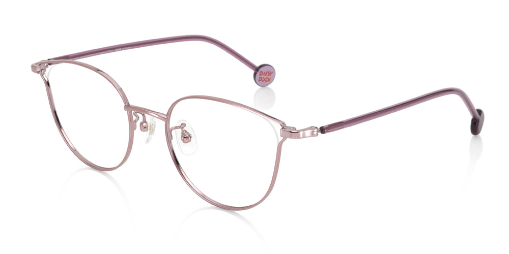 JINS x Disney Daisy Duck 075 Eyeglasses - Stylish Disney Collaboration Frames for Women & Men - Perfect for Fashion, Reading & Everyday Wear