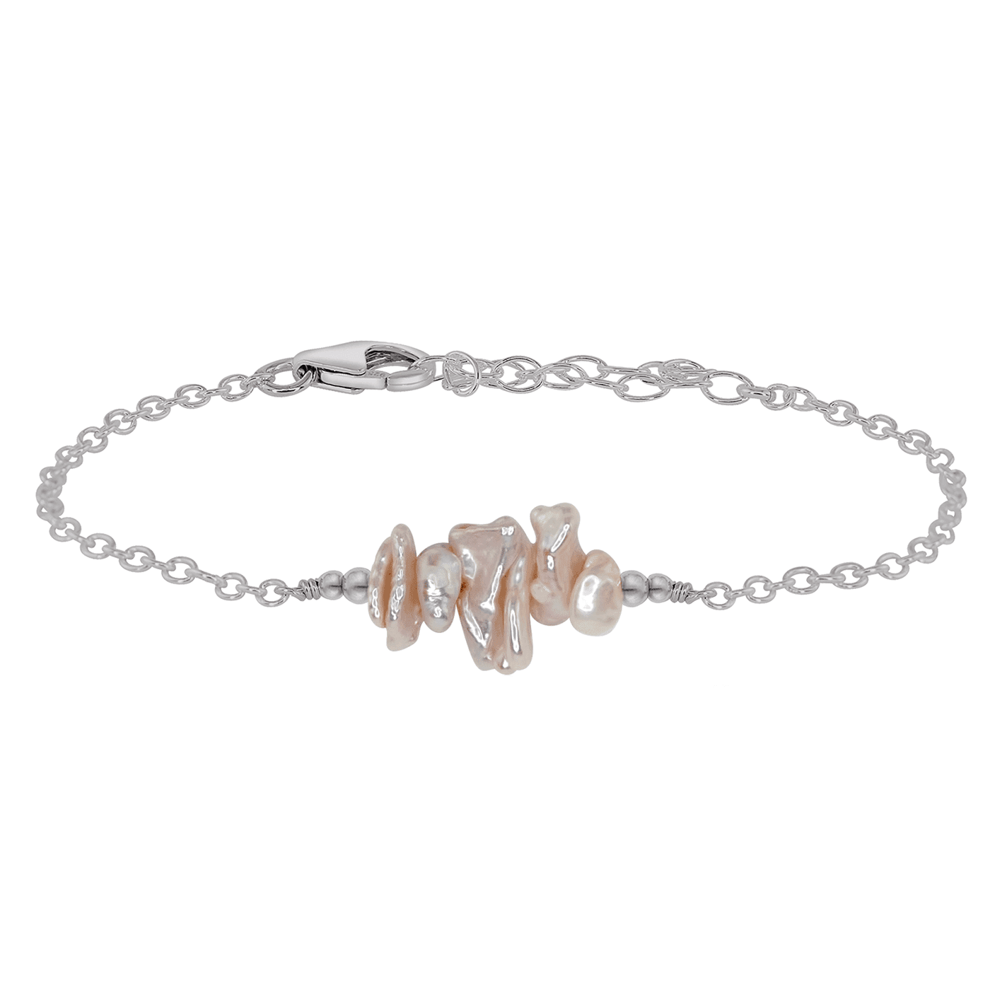 Elegant White Freshwater Pearl Chip Bead Bar Bracelet for Women - Perfect for Weddings, Parties & Everyday Wear