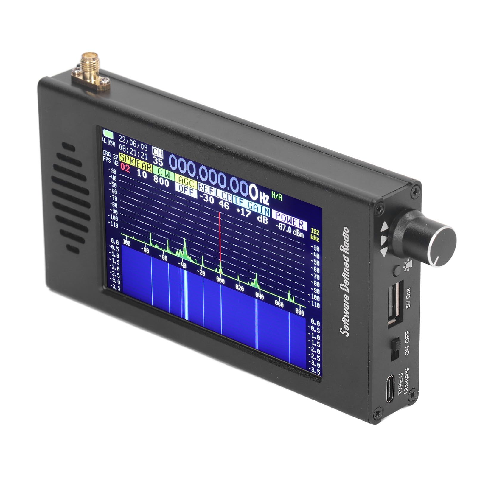 4.3 Inch Touch Screen SDR Radio Receiver - Portable FM MW SSB CW HAM Shortwave Radio with 192kHz Spectrum | Excellent Reception for Emergency, Outdoor, Travel & Hobbyist Use