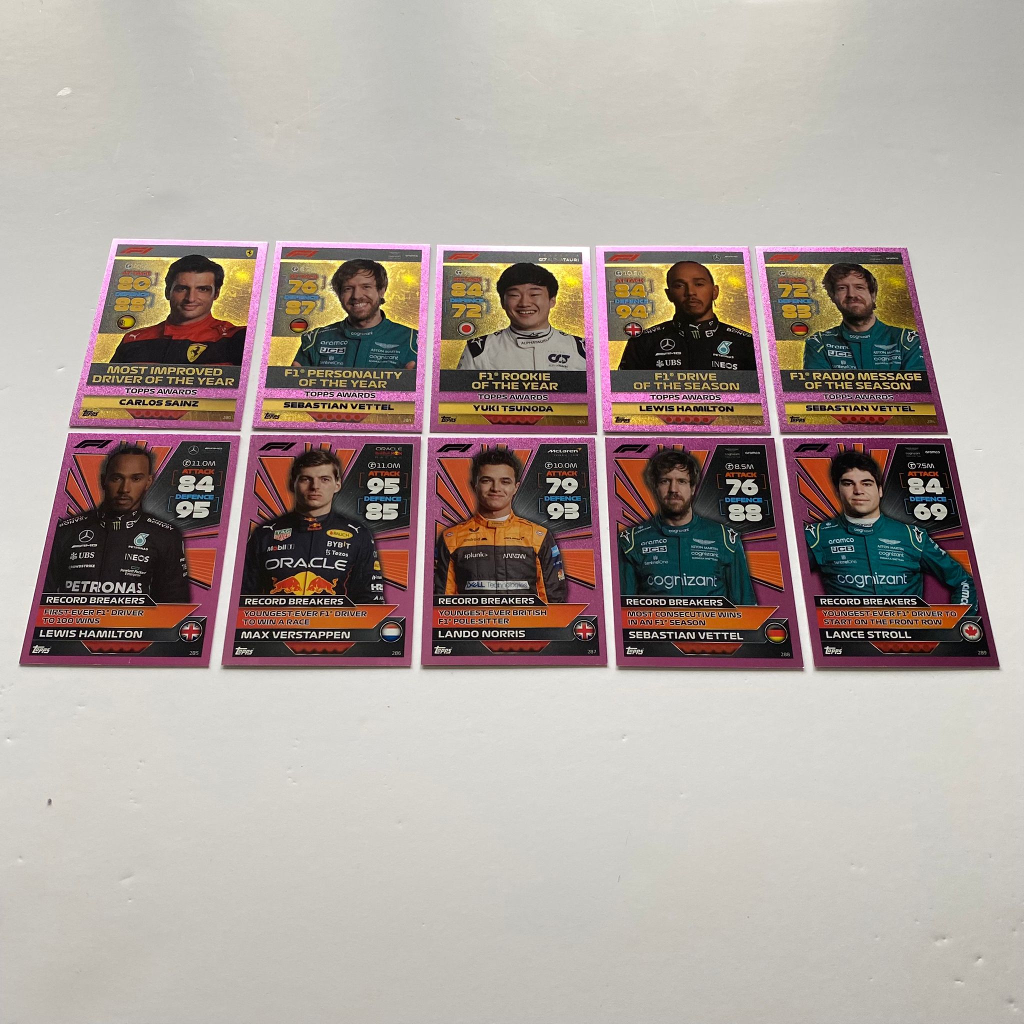 2022 Topps Turbo Attax All 64 Pink Parallel Cards - Complete Set for Trading, Collecting & Gaming Battles