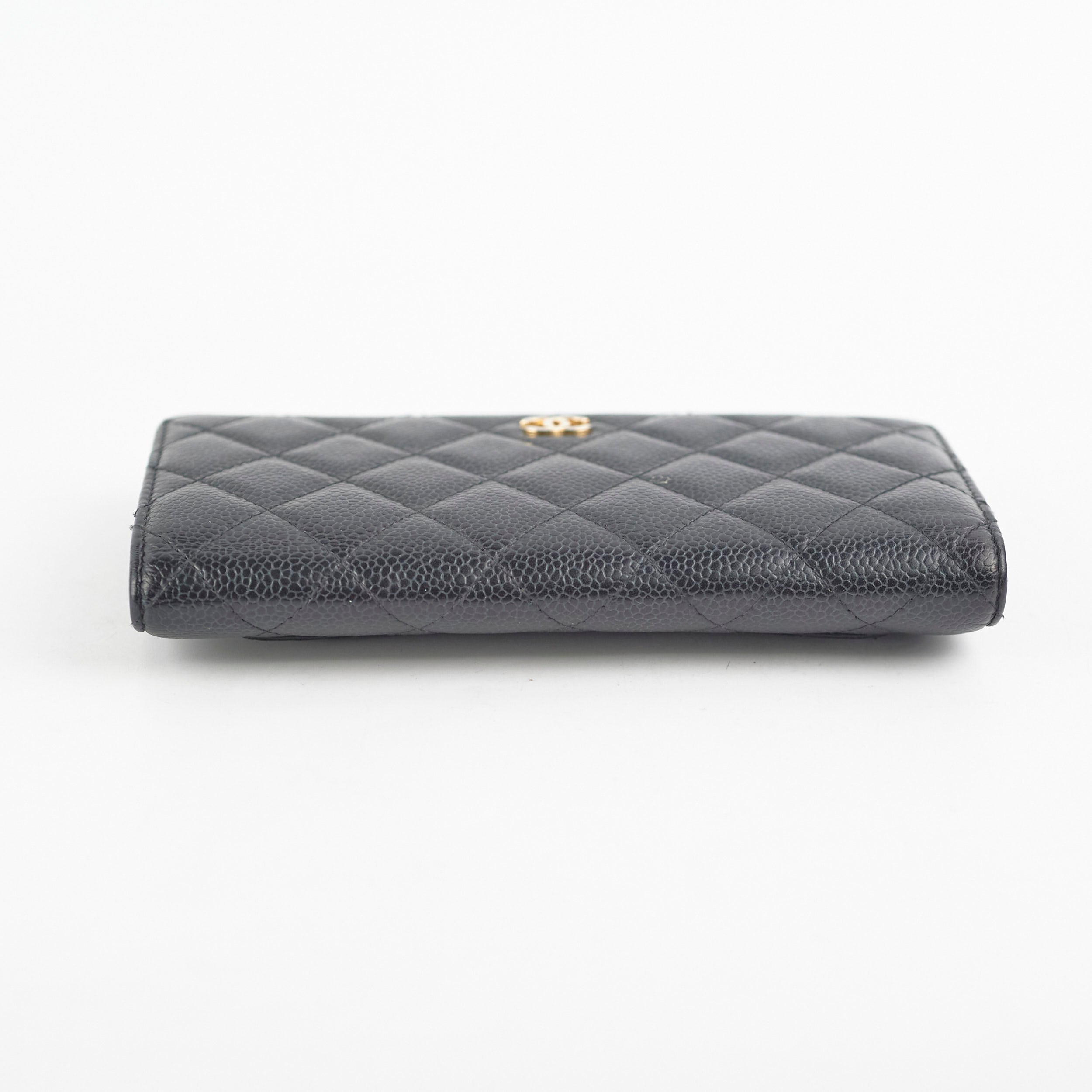 Chanel Black Caviar Leather Long Wallet for Women - Luxury Designer Clutch with Multiple Card Slots - Perfect for Everyday Use, Travel & Special Occasions