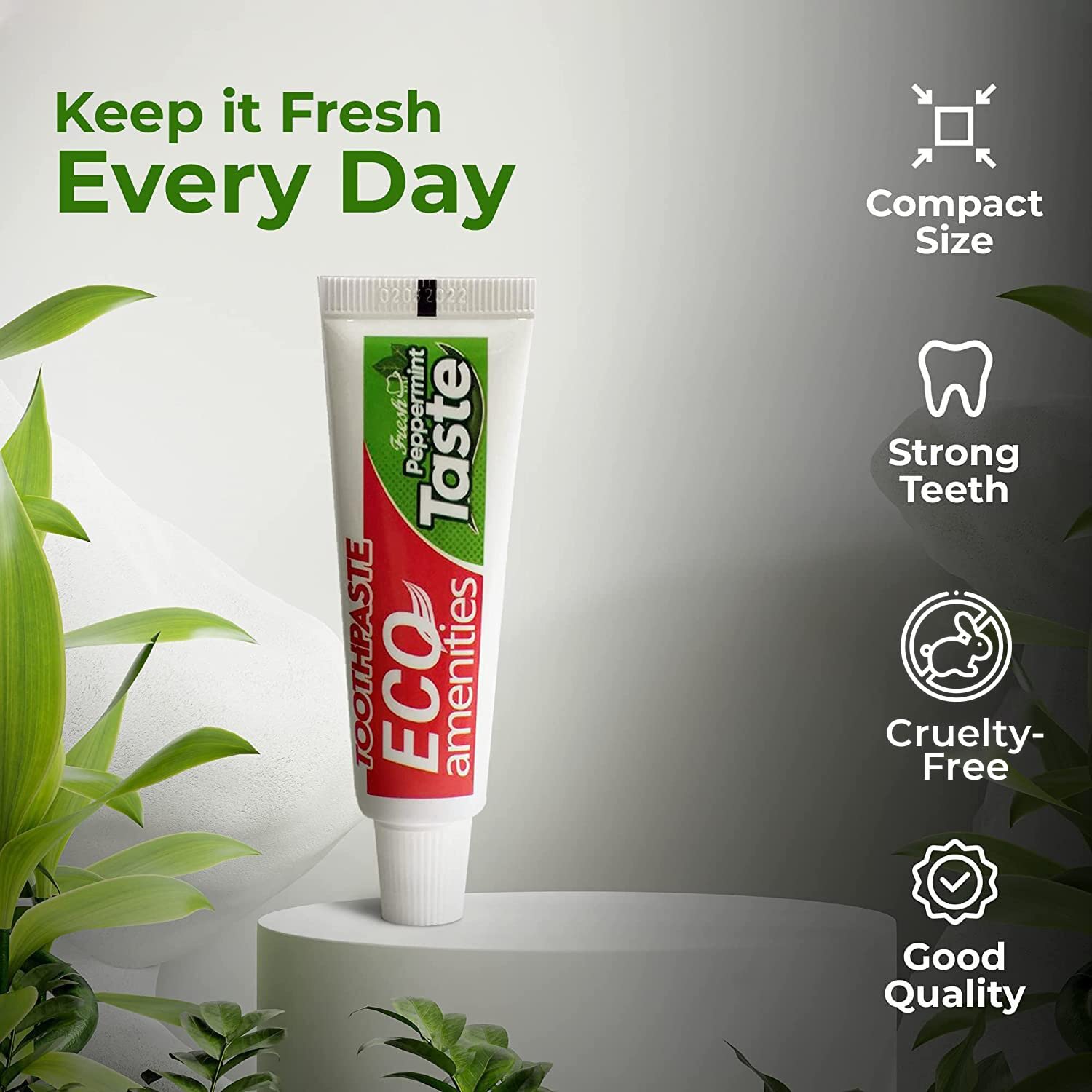 Bulk Travel-Size Peppermint Toothpaste 1oz (48 Tubes) - Fresh Mint Hotel Toiletries for Guests | Perfect for Hotels, Airbnbs, Hospitality Kits & Travel Essentials