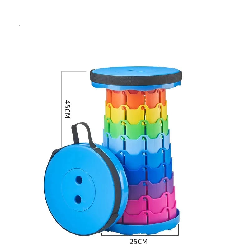 Premium Collapsible Portable Folding Stool - Lightweight & Compact Outdoor Camping Chair for Hiking, Fishing, Concerts, Picnics & Waiting in Line - Perfect for Campers, Anglers & Music Lovers