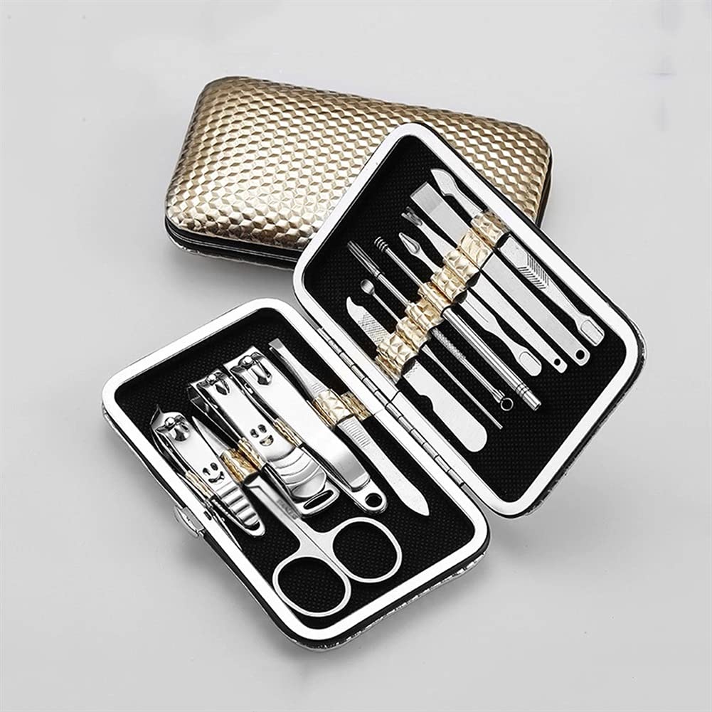 13-Piece Stainless Steel Nail Clipper Set - Professional Manicure & Pedicure Kit with Nail Scissors, Trimmer & Beauty Tools | Perfect for Home, Travel & Salon Use
