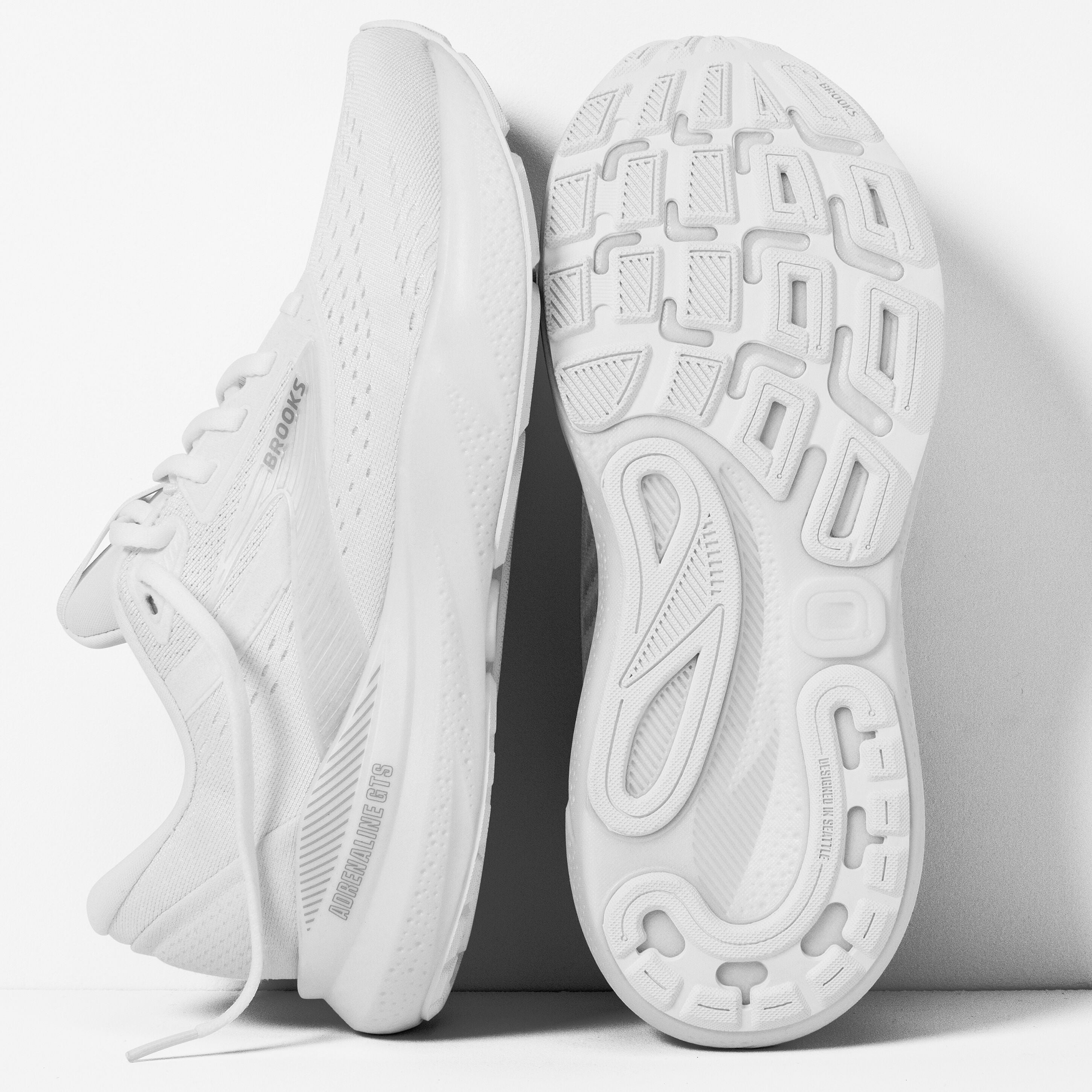 Women's Adrenaline GTS 24 Running Shoes - White/Oyster/Alloy Color - Lightweight Supportive Sneakers for Jogging, Gym Workouts & Everyday Wear