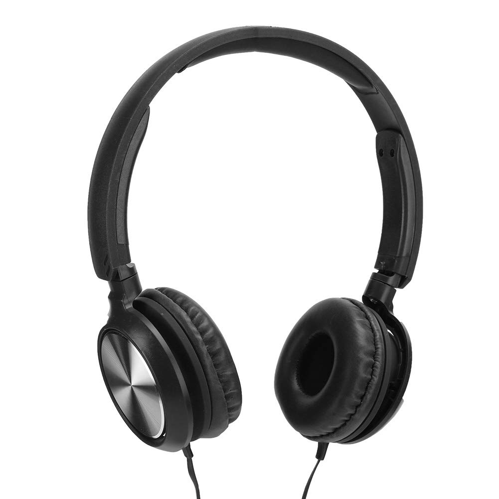Vbestlife Kids Headphones with Noise Reduction - Wired On-Ear Headset for Music, Gaming, PC, Laptop & Phone - Lightweight & Comfortable for Travel, School & Home Use (Black)