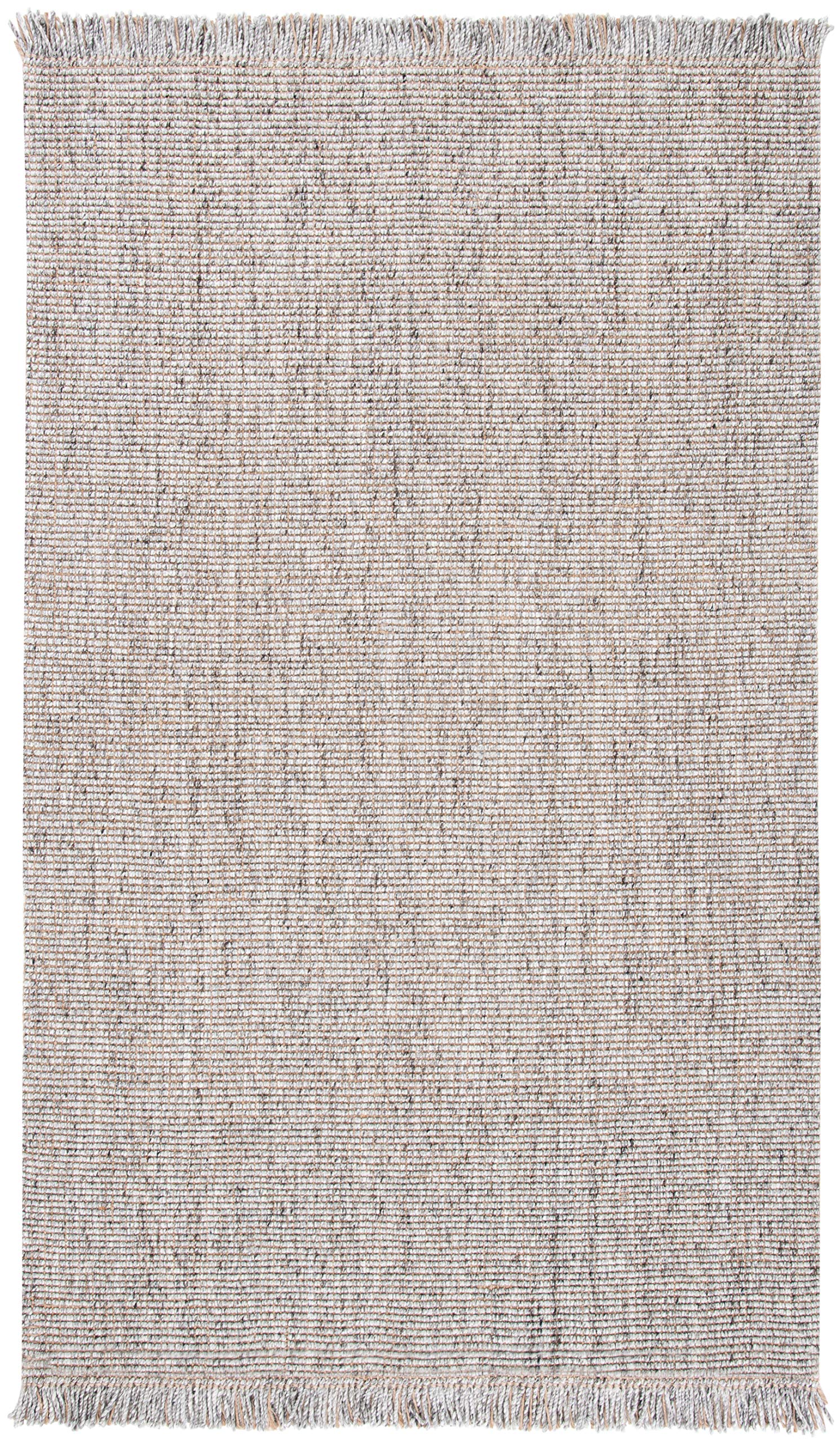 SAFAVIEH Handmade Natural Jute Area Rug 5' x 8' - Grey & Natural Woven Fringe, Eco-Friendly Fiber for Living Room, Bedroom, Dining Room | Durable for High Traffic Areas & Home Decor
