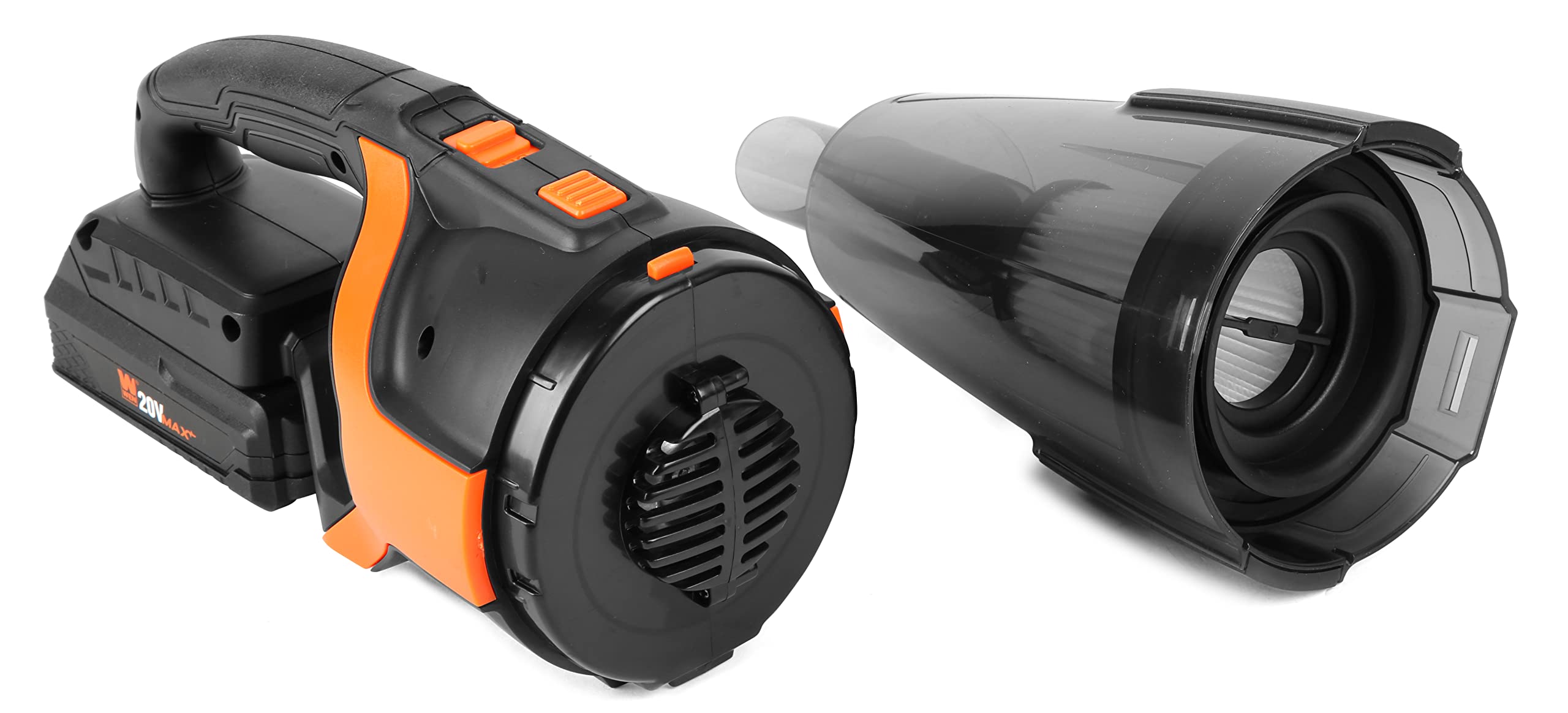 WEN 20V Max Cordless Handheld Vacuum Cleaner with 2.0Ah Lithium-Ion Battery & Charger (20861) - Lightweight for Car, Home, and Pet Hair Cleaning