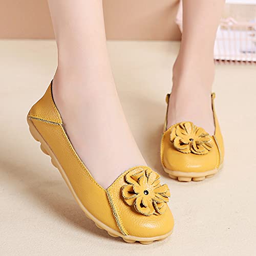 Women's Slip On Loafers - Comfortable Pea Design Casual Flat Shoes for Work, Travel & Everyday Wear