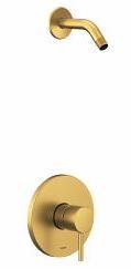 Moen Align M Core 2 Series Shower Trim Kit in Brushed Gold - UT2192NHBG - Shower Valve Trim Without Shower Head - Perfect for Bathroom Renovation and Modern Home Upgrade