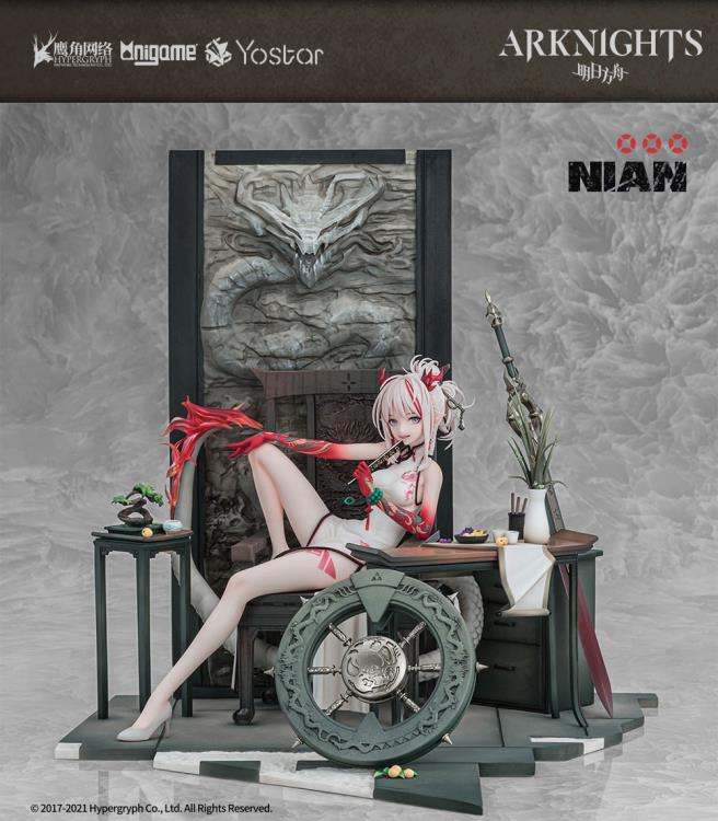 AniGame 1/7 Arknights Nian (Unfettered Freedom Ver.) Anime Collectible Figure - Perfect for Gaming Rooms, Anime Collections & Gift Giving