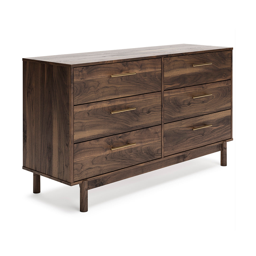 Calverson Dresser - Modern 6-Drawer Chest for Bedroom Storage | Solid Wood Dresser with Smooth Gliding Drawers | Perfect for Bedroom, Closet & Nursery Organization