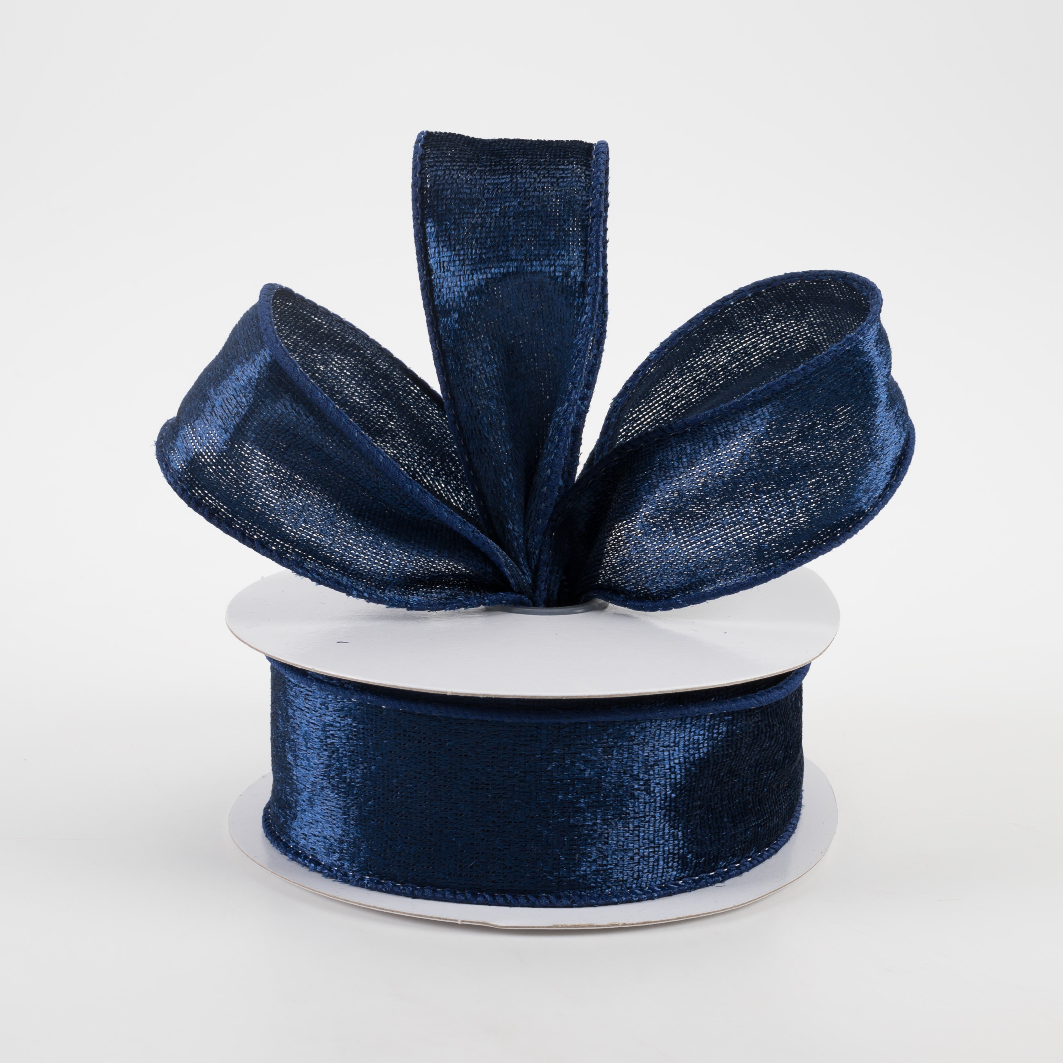1.5 Inch Lush Velvet Ribbon - Navy Blue (10 Yards) for Gift Wrapping, DIY Crafts, Hair Bows, and Home Decor