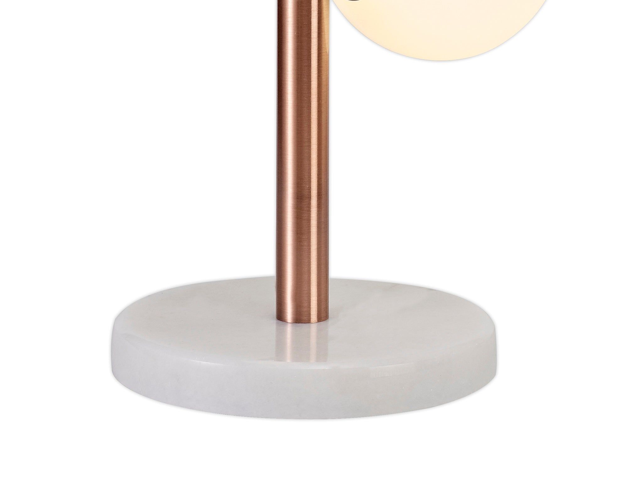 Modern Austin Table Lamp - 1/3Lt x G9 Bulb - Copper & Opal, Polished Chrome & Iridescent, Polished Chrome & Black Options - Smoked Glass Shade IP20 - Perfect for Bedroom, Living Room, or Office Lighting