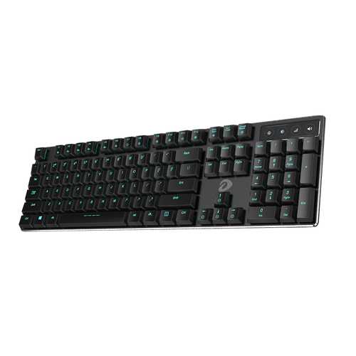 Dareu EK820 Ultra Thin 104-Key LED Backlit Mechanical Gaming Keyboard with Blue/Red Switches - Perfect for PC Gaming, Typing & Office Work