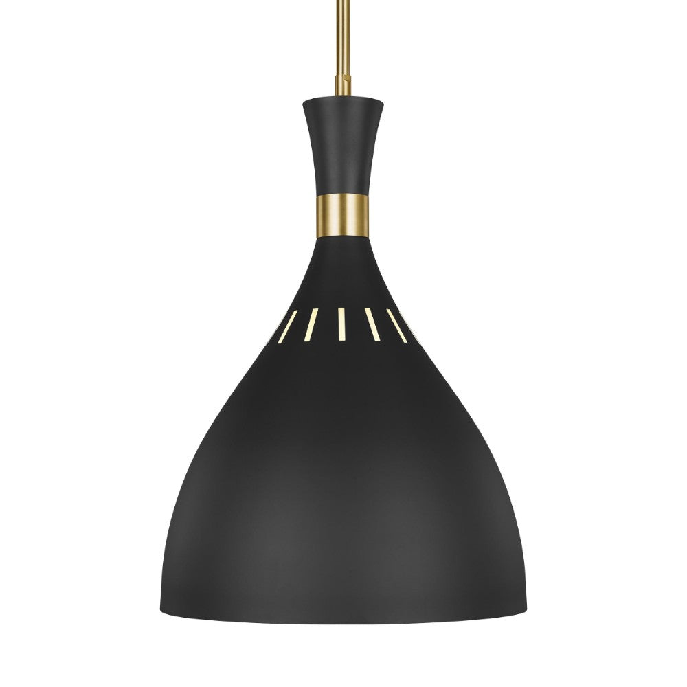 Grange 1 Light Pendant - Modern Single Bulb Hanging Light Fixture for Kitchen Island, Dining Room & Bedroom Lighting