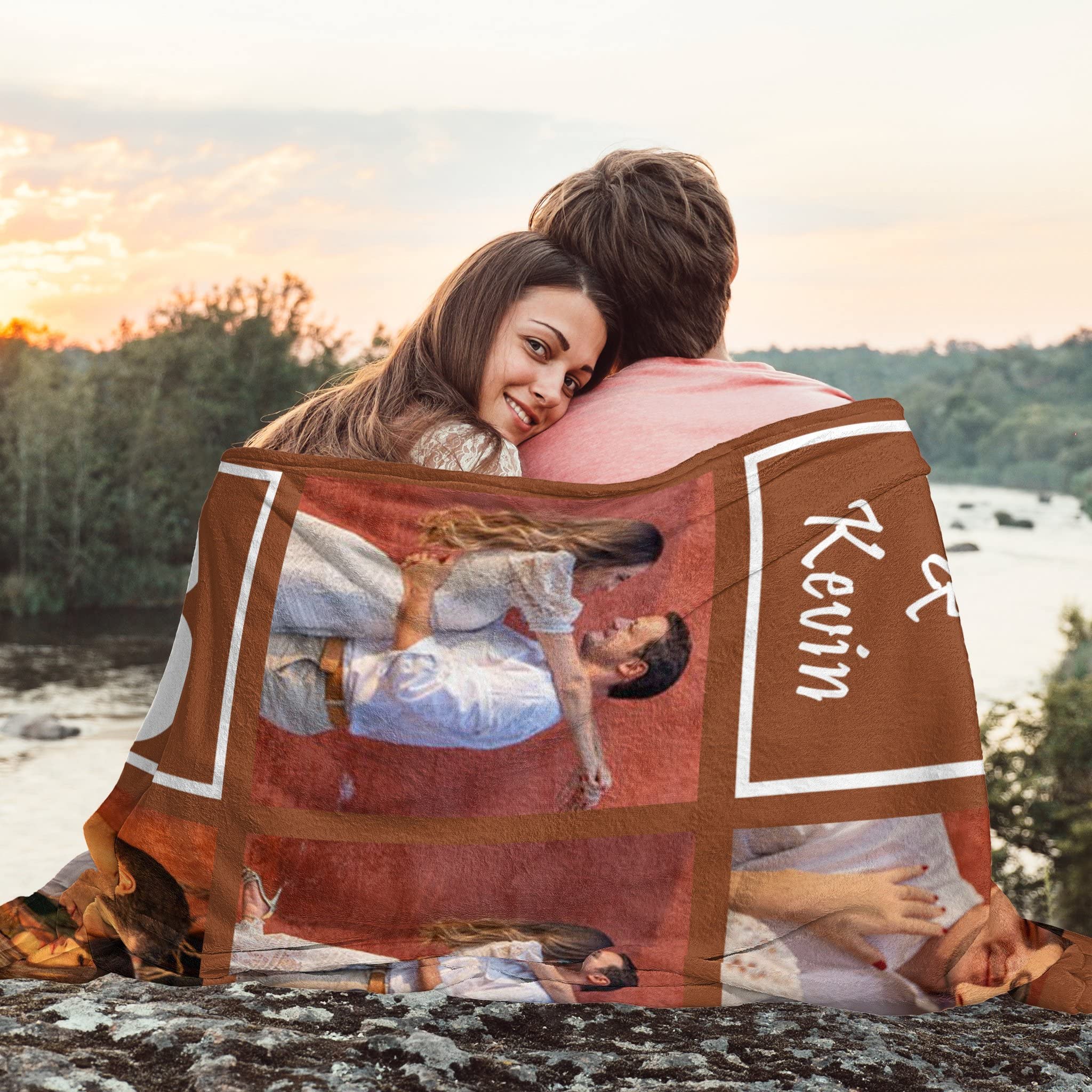 Personalized Couple Blankets - Custom Anniversary & Valentine's Day Gifts for Boyfriend - Romantic Birthday & Long Distance Relationship Presents for Him - Perfect for Cuddling, Home Decor, and Thoughtful Surprises