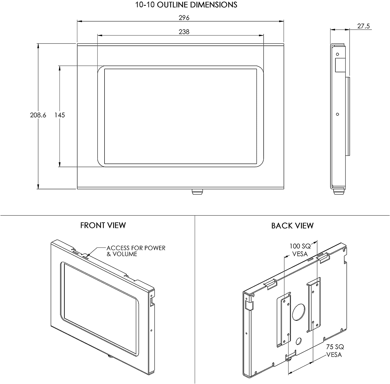 Secure TABcare Anti-Theft Metal Locking Case for Samsung Galaxy TAB A 10.1 2019 Tablet (SM-T510) - Heavy Duty Protection for Kiosk, POS System, Retail Store Display & Time Clock - White - Perfect for Business, Public Spaces & High-Traffic Areas