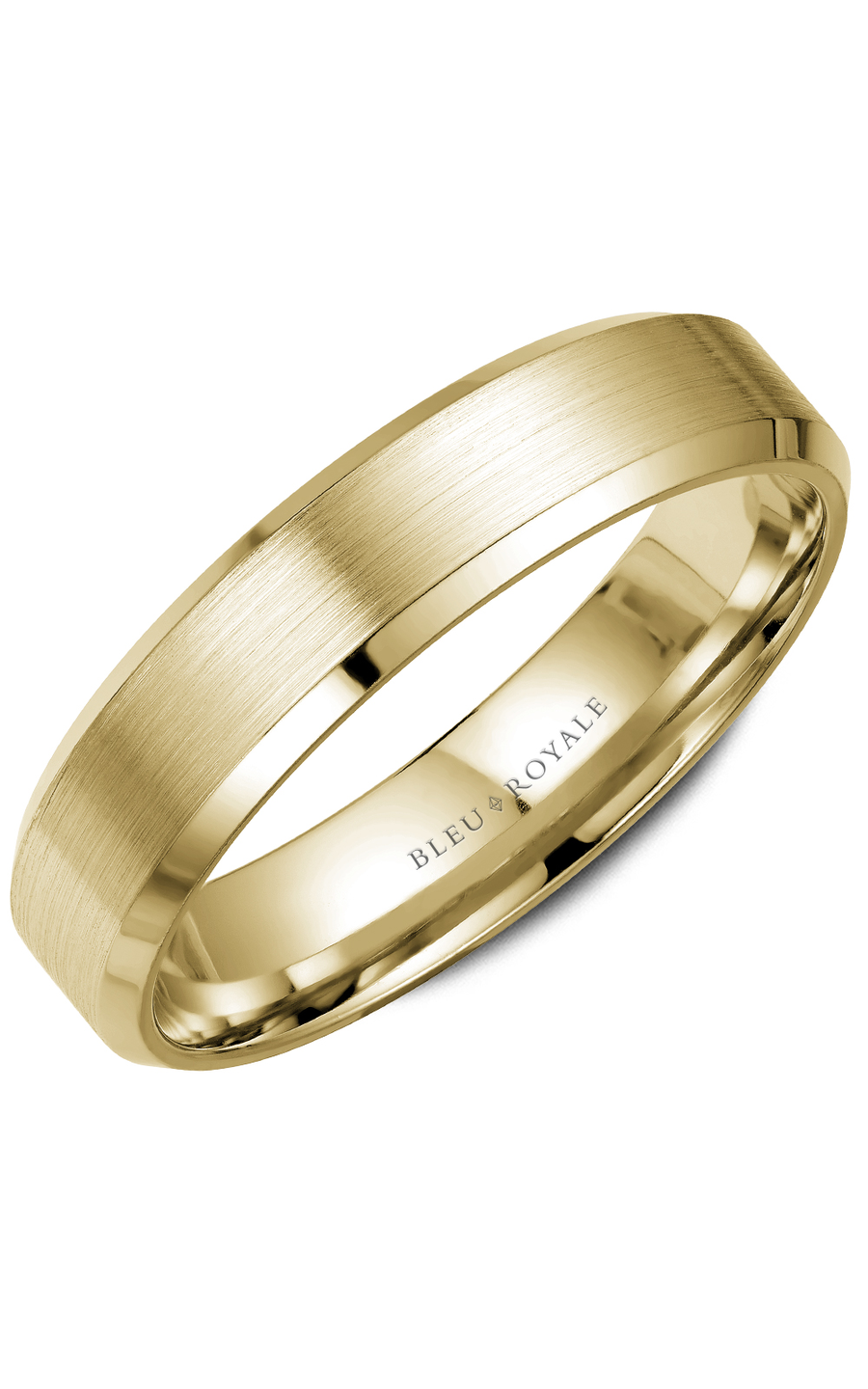 Bleu Royale Men's Wedding Band RYL 023Y5 - 14K Yellow Gold Classic Ring for Grooms, Engagement & Anniversary Gifts - Perfect for Weddings, Proposals & Special Occasions