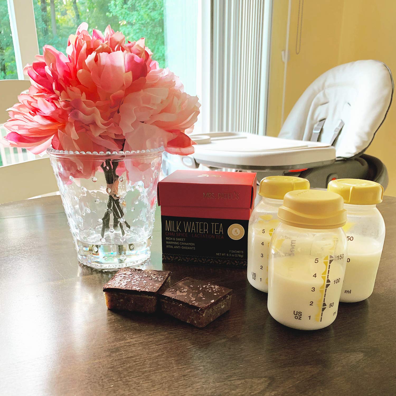 Mrs. Patel's Lactation Treats - Indian Spiced Lactation Bars with Dark Chocolate & Salted Caramel Whipped Base | Sweet & Salty Ayurvedic Snack with Fenugreek | Postpartum Nursing Support for New Moms (3 Pack) | Perfect for Breastfeeding Mothers & Postpartum Recovery